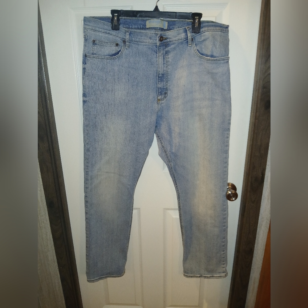 Vintage Wrangler Premium Quality Men's Straight Fit Denim Light Wash Jeans 40x30